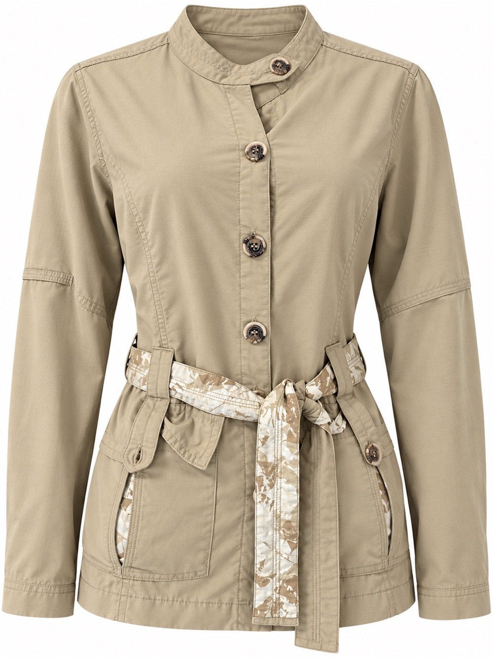 Chlorophylle Maya Khaki Belted Utility Jacket Women’s S